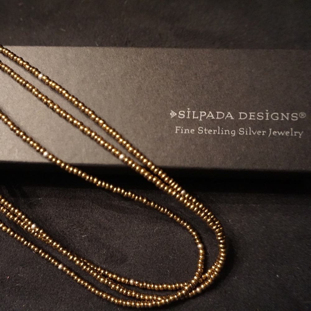 Silpada N1591 Bronze Metallic Glass Necklace